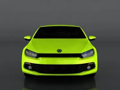 Volkswagen Scirocco Low-poly 3D model