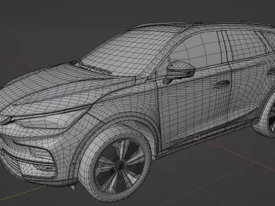 BYD Tang EV 2022 low poly  3D model