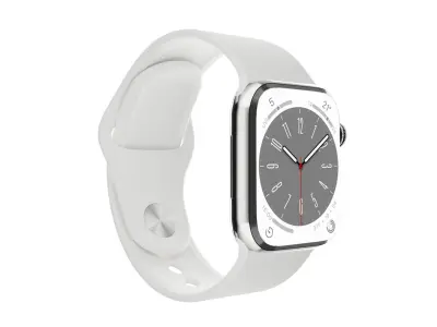 Apple Watch 8 Series - Silver Stainless Steel 3ds Max 3D model