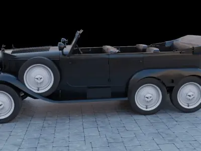 Mercedes G4 W31 Low-poly 3D model