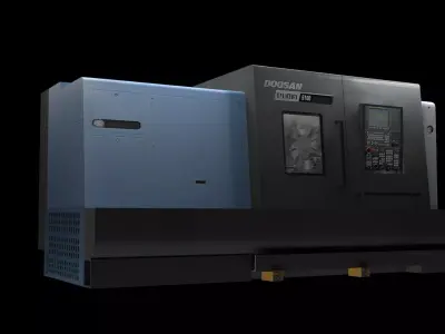 machine cnc Low-poly 3D model