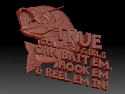 Fishing 3D print model get