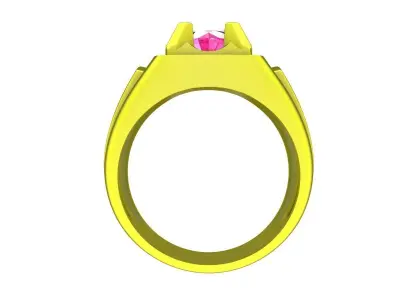 A7605 Luxury Korean Style Diamond Men Ring 3D print model