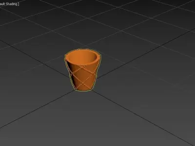 miniature flower pot 02 3D print model