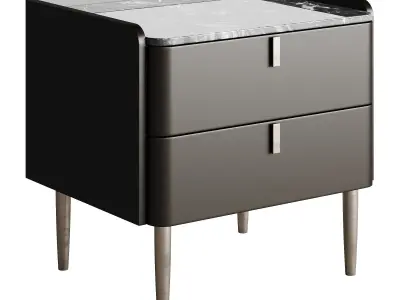 Light Luxury Marble Bedside GG41 3D model