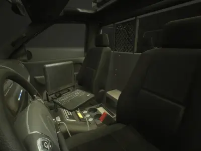 Police Vehicle Modular Low-poly 3D model