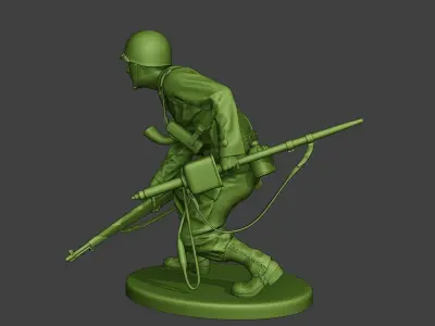 American engineer soldier ww2 Crouch A9 3D print model