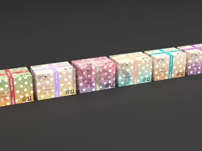 Cardboard Packages 3D Model - Cardboard Box Low-poly 3D model