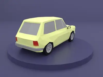 Autobianchi lowpoly 3D model mercedes car Low-poly 3D model