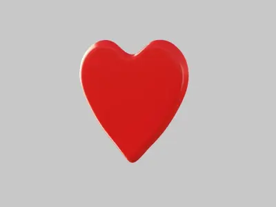 Heart icon v 12 3D model