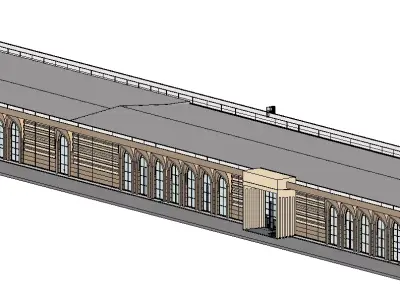 Public Building 01 3D model purchase