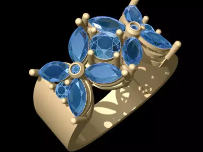 Classic Marquise Ring 3D print model