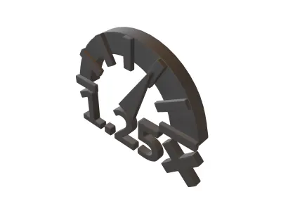 Speed 1 point 25 Symbol v1 001 Low-poly 3D model