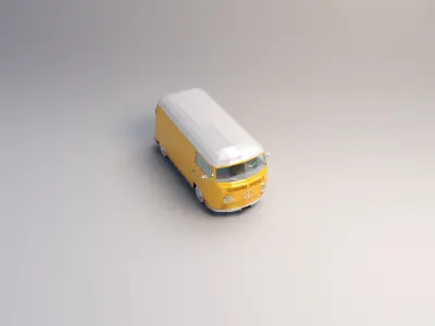 Low Poly Transporter Van 01 Low-poly 3D model