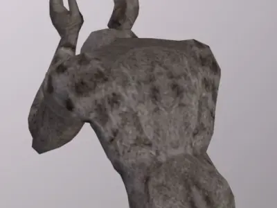Man Statue City Low-poly 3D model