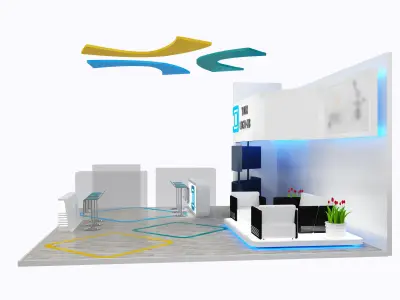  Booth Exhibition Stand a424 3D model
