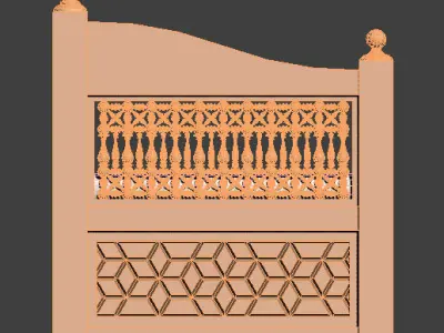 Arabic Sofa Low-poly 3D model