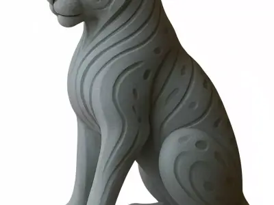 Leopard Statue 3D Model for 3D Printing 3D print model