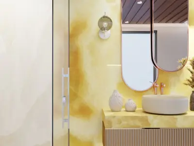 Luxury Modern Bathroom Interior Design Asset 3D model