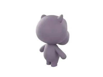 Character137 Rigged Hippo 3D model