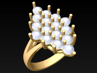 Diamond Ring - Womens Rings - N821933 3D print model