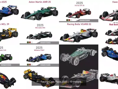 F1 Racing Cars Pack 2025