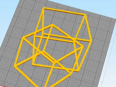 Geometric cubes wall art 3D print model