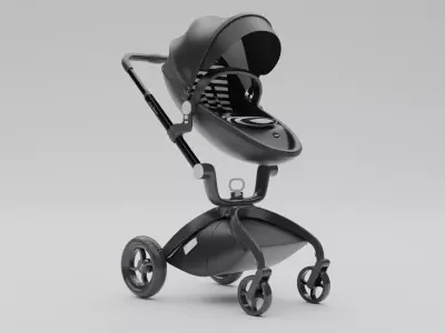 Baby Strollers Low-poly 3D model