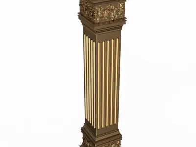 Column Capital 1304 Low-poly 3D model