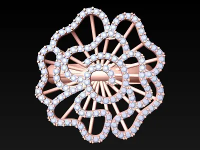 Diamond Ring - Womens Rings - N3782 3D print model