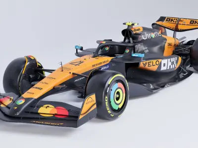 F1 2025 Mclaren MCL39 Formula 1 Race Car Low-poly 3D model Low-poly 3D model