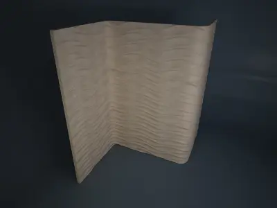 05 WAVES PATTERN WALL Low-poly 3D model