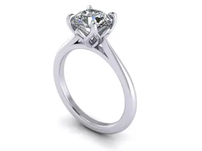 Solitaire Diamond Fashion Ring R6 3D print model