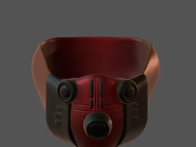 Gas mask helmet 3d model scifi Low-poly  Low-poly 3D model 85