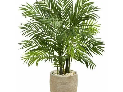  Artificial Palm Tree in Planter 3D model