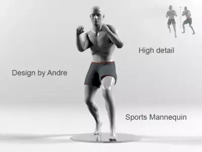 Sports Mannequin Boxer 3D model