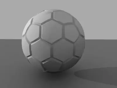  White Soccerball Free 3D model