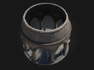 Ancient Rotunda Structure  Echoes of Classical Grandeur 3D model
