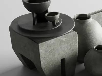 Kyoto vase big Osaka bowl designed by 101 copenhagen Low-poly 3D model