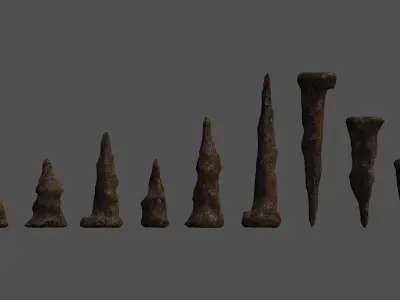 Stalagmite Set - Base 2 Free 3D model