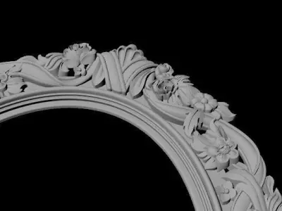 mirror gold ornate frame 3D model shop