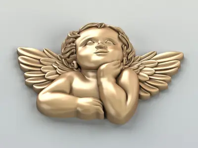 Carved decor central 027 Cupid 3D model