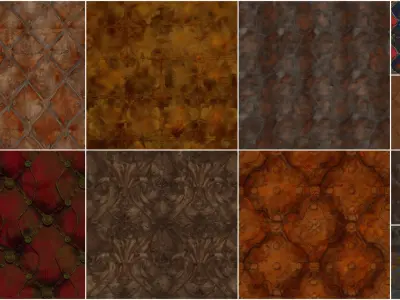 Leather PBR Texture VOL01 4K Seamless PNG PBR Textures Texture