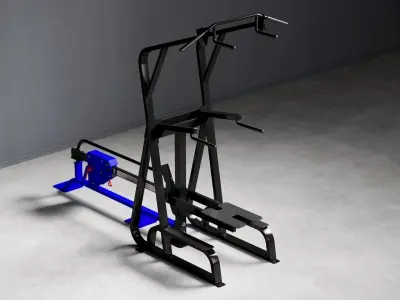 Outdoor exercise equipment 02 3D model