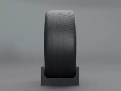 Realistic Car Wheel Low-poly 3D model