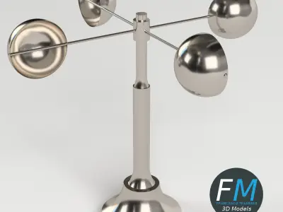 Decorative anemometer 3D model