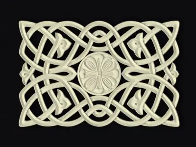 Central decor ornament for furniture 3D model 747