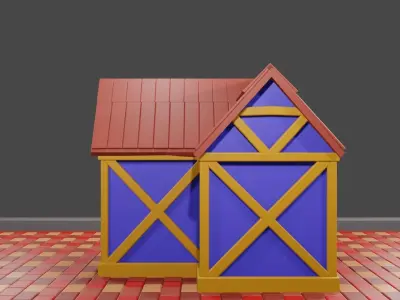 house model Low-poly 3D model