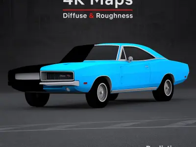Dodge Charger RT 1969 Low-poly 3D model