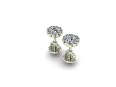 Golden Puset Earring invisible 3D print model